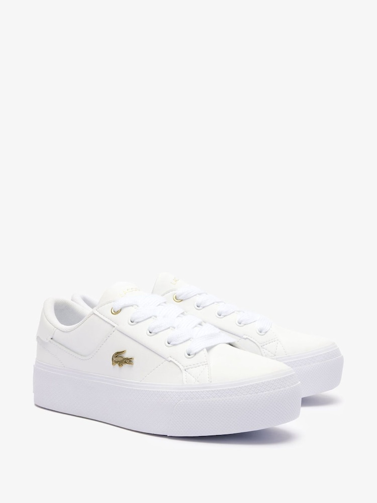 Women's Ziane Platform Leather Trainers - Image 2 of 6