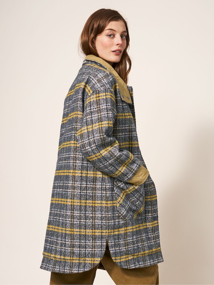 White Stuff Grey Maddie Reversible Coat - Image 2 of 7