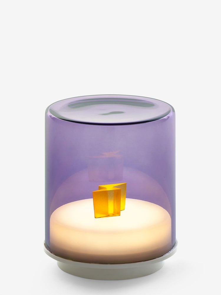 Indigo Owl Lilac Purple Gem Wireless Table Lamp - Image 5 of 5