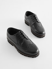Black Chunky Leather Brogue - Image 1 of 5