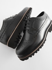 Black Chunky Leather Brogue - Image 3 of 5
