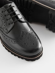 Black Chunky Leather Brogue - Image 4 of 5