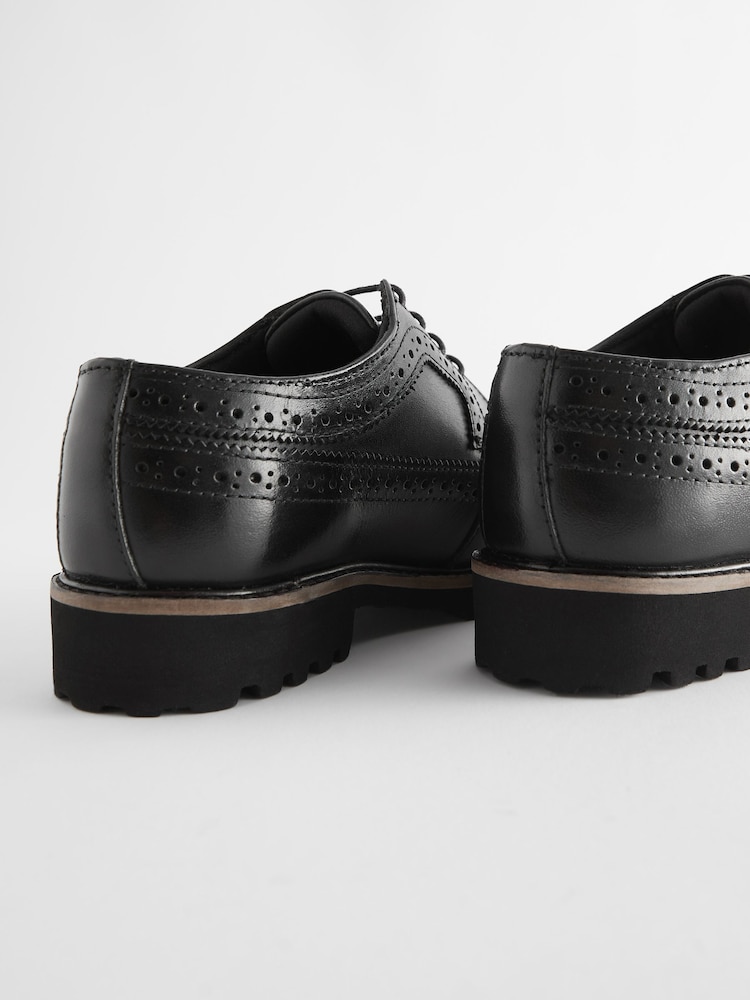 Black Chunky Leather Brogue - Image 5 of 5