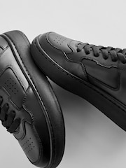 Black Standard Fit (F) School Leather Lace Up Shoes - Image 5 of 6