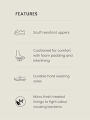 Noir - Chaussures Standard Fit (F) School en cuir à fermeture tactile - Image 3 de 7