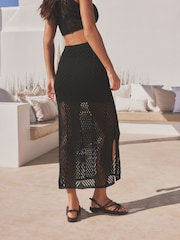 Black Knitted Co-ord Midi Skirt - Image 4 of 8