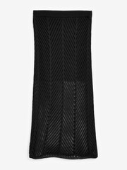 Black Knitted Co-ord Midi Skirt - Image 7 of 8