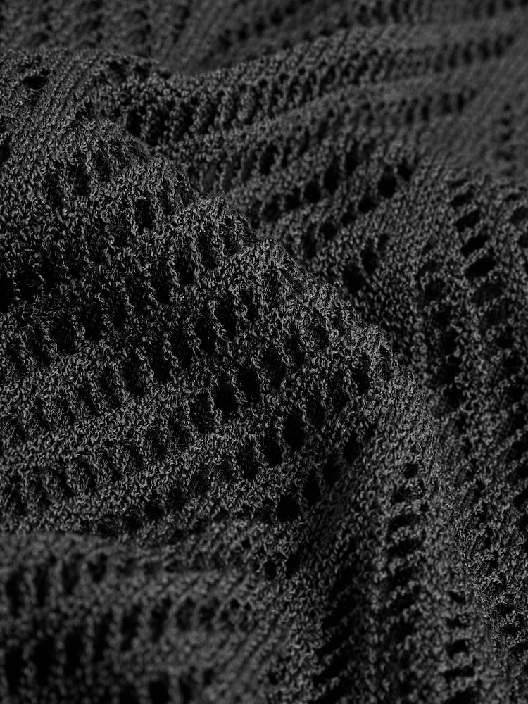 Black Knitted Co-ord Midi Skirt - Image 8 of 8