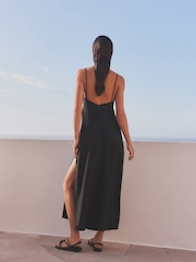 Black Corsage Halter Dress - Image 3 of 8