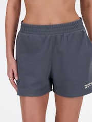 New Balance Grey Linear Heritage French Terry Shorts - Image 5 of 6