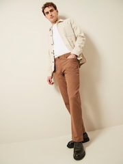 Tan Brown 5 Pocket Smart Textured Chino Trousers - Image 3 of 9