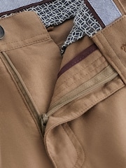 Tan Brown 5 Pocket Smart Textured Chino Trousers - Image 7 of 9