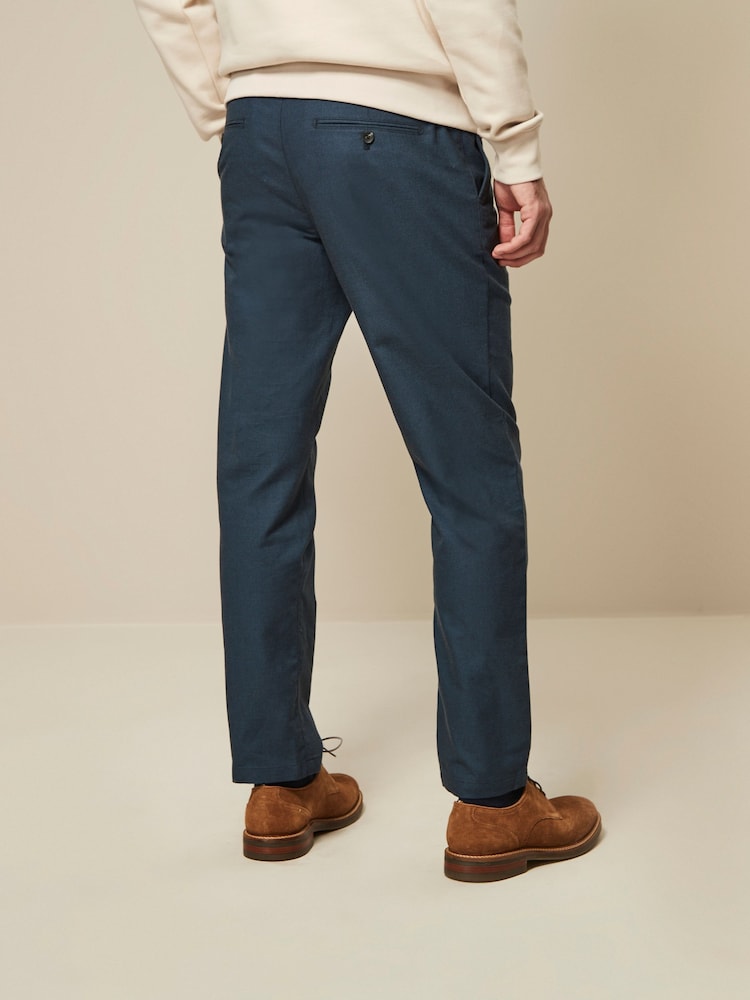 Blue 5 Pocket Smart Textured Chino Trousers - Image 3 of 8