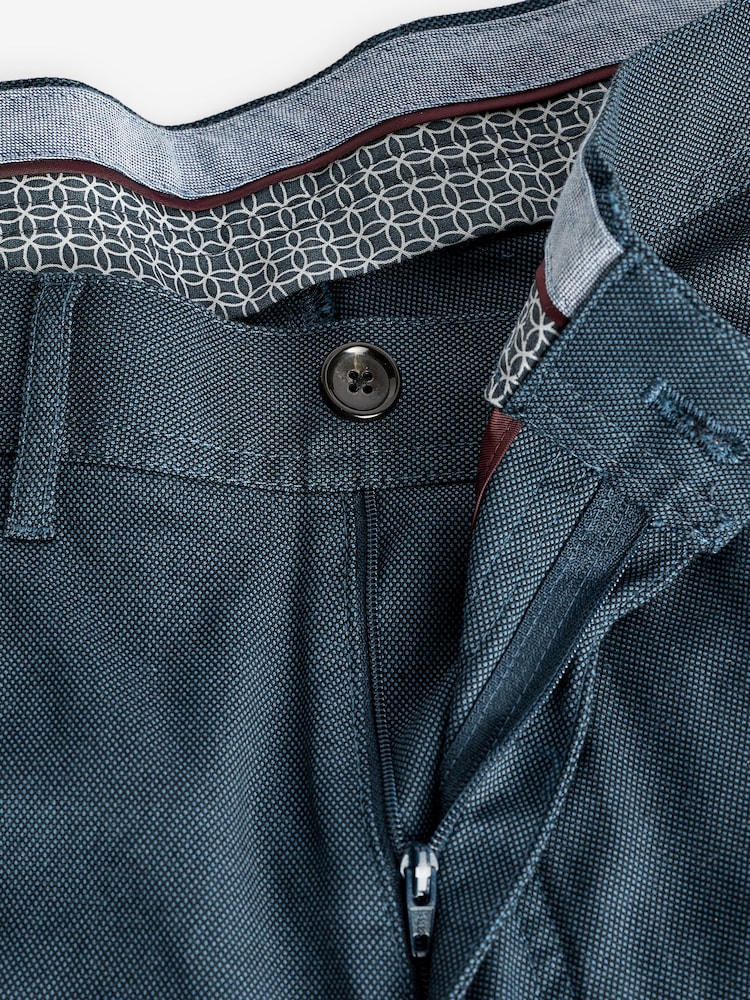 Blue 5 Pocket Smart Textured Chino Trousers - Image 6 of 8