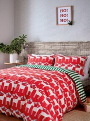 Scion Red Marty Moose 100% Cotton Duvet Cover and Pillowcase Set - Image 1 of 5