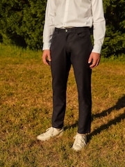 Navy 5 Pocket Smart Textured Chino Trousers - Image 1 of 9