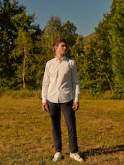 Navy 5 Pocket Smart Textured Chino Trousers - Image 2 of 9