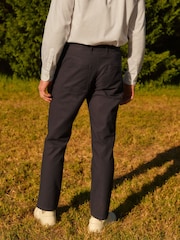 Navy 5 Pocket Smart Textured Chino Trousers - Image 3 of 9
