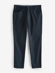 Navy 5 Pocket Smart Textured Chino Trousers - Image 6 of 9