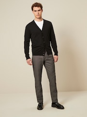 Charcoal Grey 5 Pocket Smart Textured Chino Trousers - Image 2 of 8