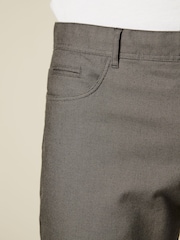 Charcoal Grey 5 Pocket Smart Textured Chino Trousers - Image 4 of 8