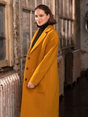 Celtic & Co. Gold Boucle Wool Knee Length Coat - Image 2 of 6
