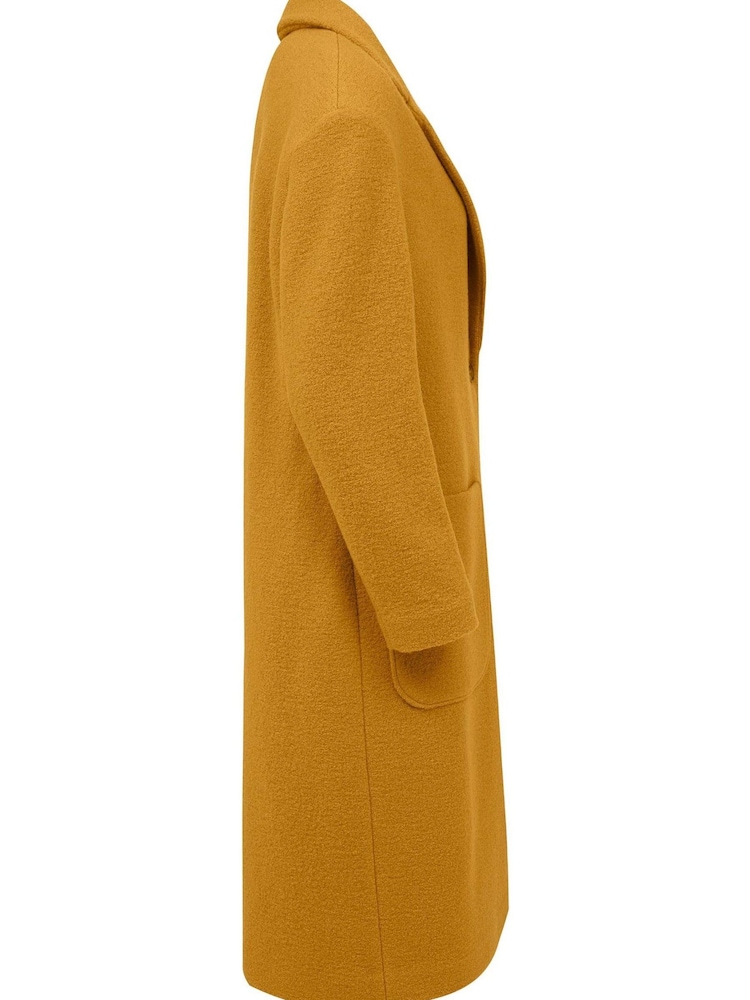 Celtic & Co. Gold Boucle Wool Knee Length Coat - Image 6 of 6