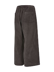 Celtic & Co. Organic Cotton Corduroy Wide Leg Crop Brown Trousers - Image 4 of 4