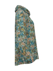 Celtic & Co. Blue Printed Cowl Neck Top - Image 5 of 6