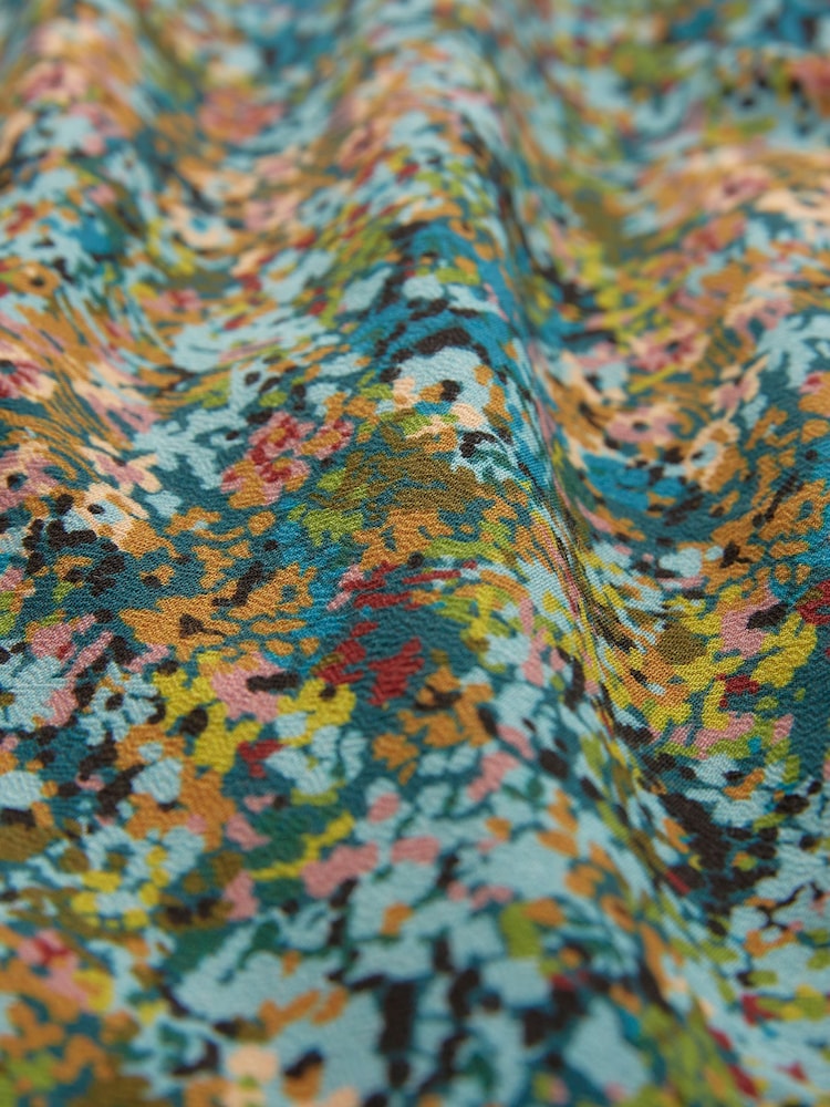 Celtic & Co. Blue Printed Cowl Neck Top - Image 6 of 6