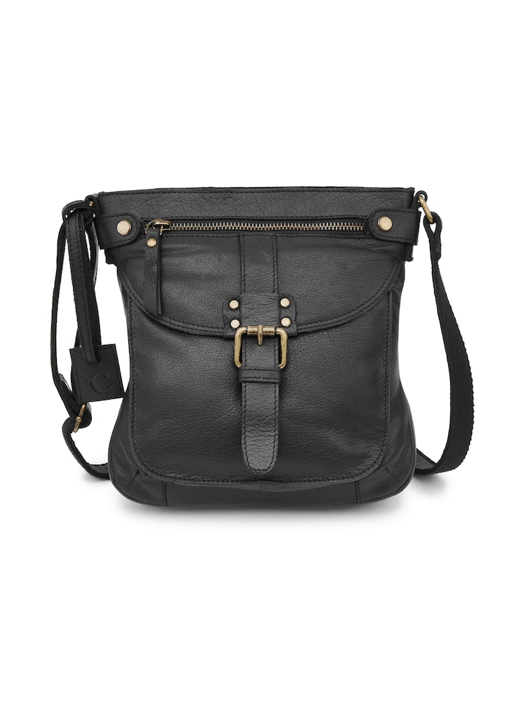 Celtic & Co. Leather Cross-body Black Bag - Image 1 of 3