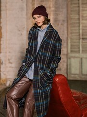 Celtic & Co. Blue Wool Knee Length Coat - Image 2 of 8