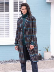 Celtic & Co. Blue Wool Knee Length Coat - Image 4 of 8
