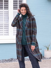 Celtic & Co. Blue Wool Knee Length Coat - Image 5 of 8