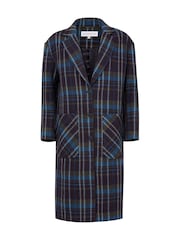 Celtic & Co. Blue Wool Knee Length Coat - Image 6 of 8