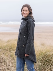 Celtic & Co. Blue 100% Cotton Wax Riding Coat - Image 2 of 9