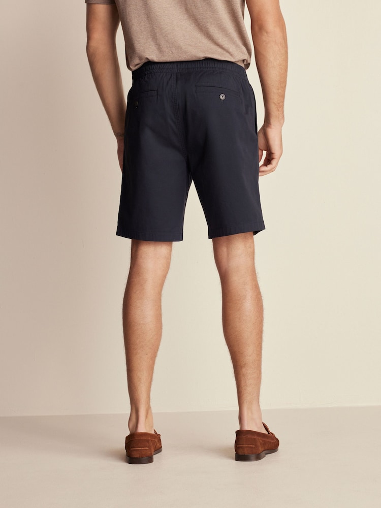 Navy Blue Elasticated Waist Chino Shorts - Image 3 of 11