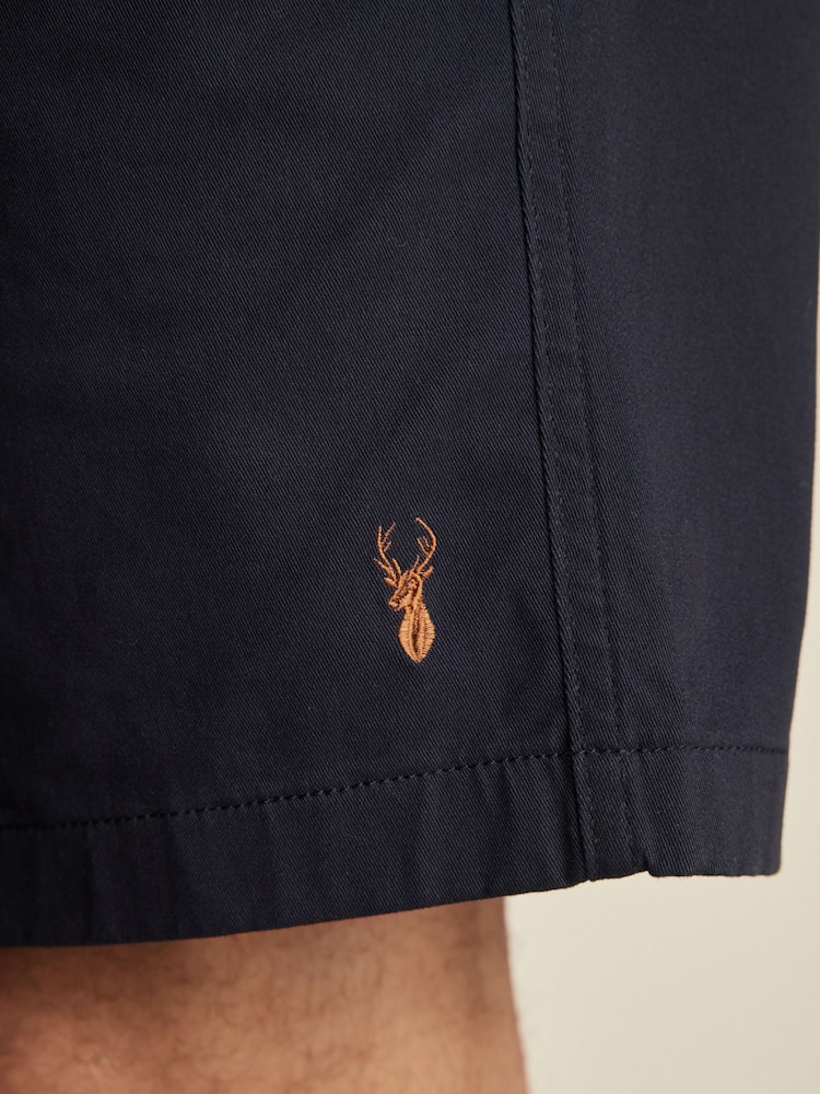 Navy Blue Elasticated Waist Chino Shorts - Image 4 of 11