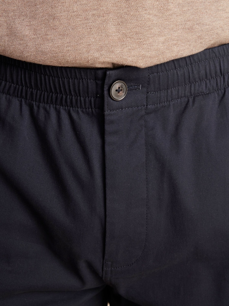 Navy Blue Elasticated Waist Chino Shorts - Image 6 of 11
