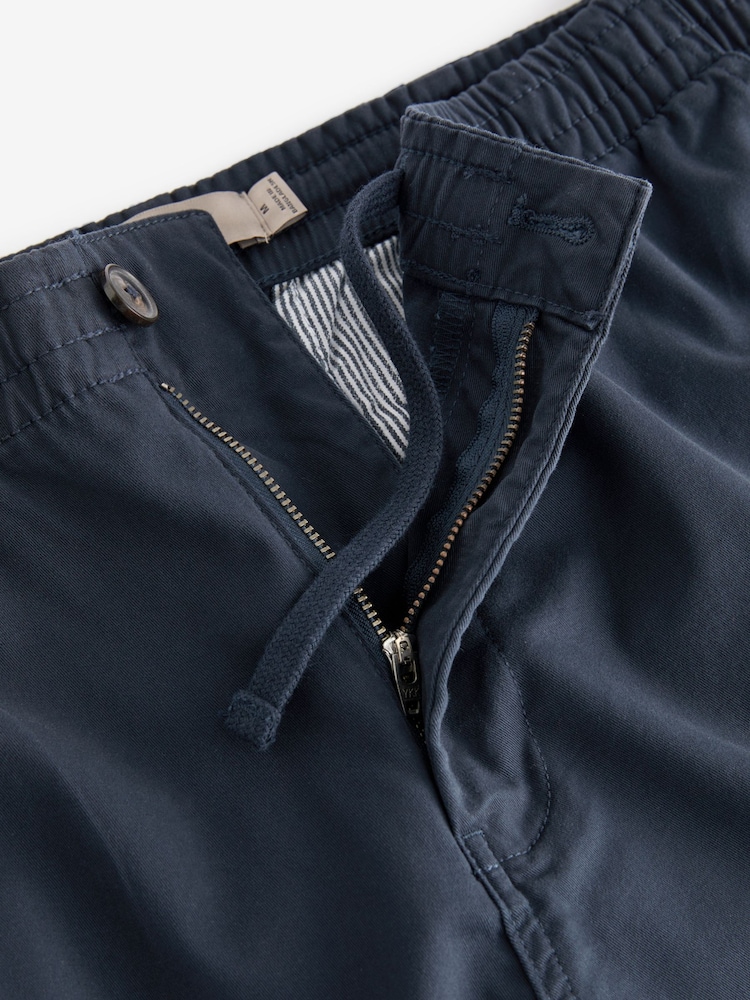 Navy Blue Elasticated Waist Chino Shorts - Image 8 of 11