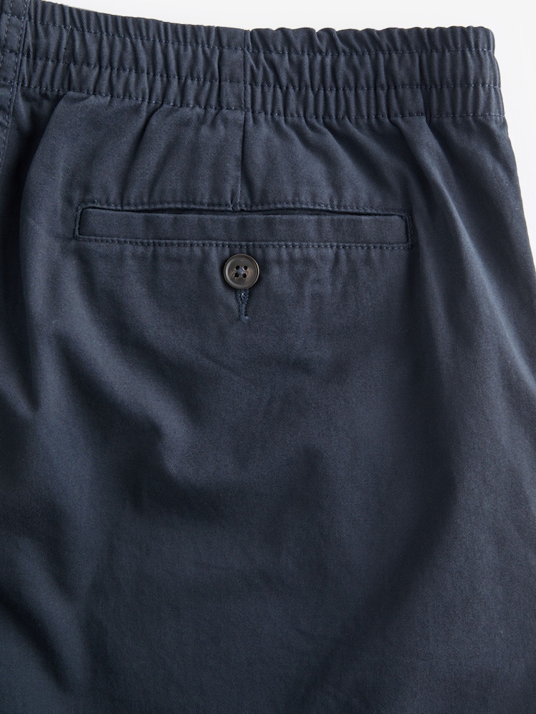 Navy Blue Elasticated Waist Chino Shorts - Image 9 of 11