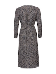 Celtic & Co. D-Ring Belted Midi Brown Dress - Image 4 of 5