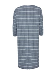 Celtic & Co. Blue Organic Cotton Check Shift Dress - Image 4 of 4