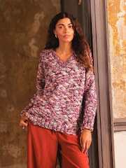 Celtic & Co. Pink Chunky Wool V-Neck Jumper - Image 1 of 10