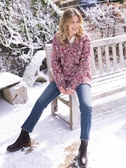 Celtic & Co. Pink Chunky Wool V-Neck Jumper - Image 3 of 10