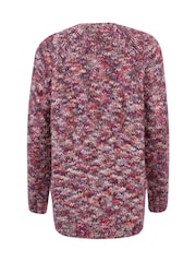 Celtic & Co. Pink Chunky Wool V-Neck Jumper - Image 5 of 10