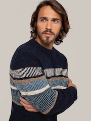 Celtic & Co. Mens Blue Statement Donegal Jumper - Image 2 of 8