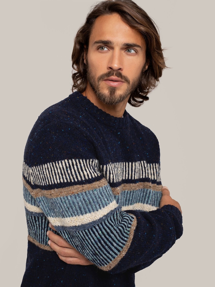 Celtic & Co. Mens Blue Statement Donegal Jumper - Image 2 of 8