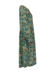 Celtic & Co. Blue Printed Button Front Knee Length Dress - Image 4 of 4