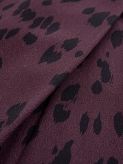 Celtic & Co. Purple Printed Pleat Front Knee Length Dress - Image 10 of 10